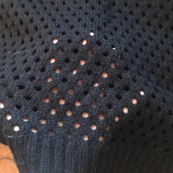 Forever 21 Black Scoop Neck Perforated Sweater - Picture 3 of 4